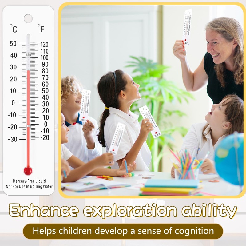 Maitys 50 Pcs Science Thermometers Mercury Free Student School Supplies