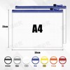Document Wallet A4-14 Pieces Transparent Document Folder with Zipper, Mesh