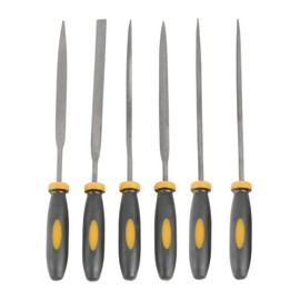 Needle File Filing 6 Piece Precision Tool Set with Cushion Grip Handles