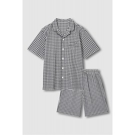 JAJU [JAJU] Men's Seersucker 5-part Pajama Set_Light Charcoal