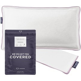 Lincove 100% Cotton Sateen Pillow Protector Cover - Zipper Pillow Cover - 500 Thread Count Luxury Cotton - Zippered Dust Pillow Protector Bed Pillow Case, King Size, 20”x36” – 2 Pack