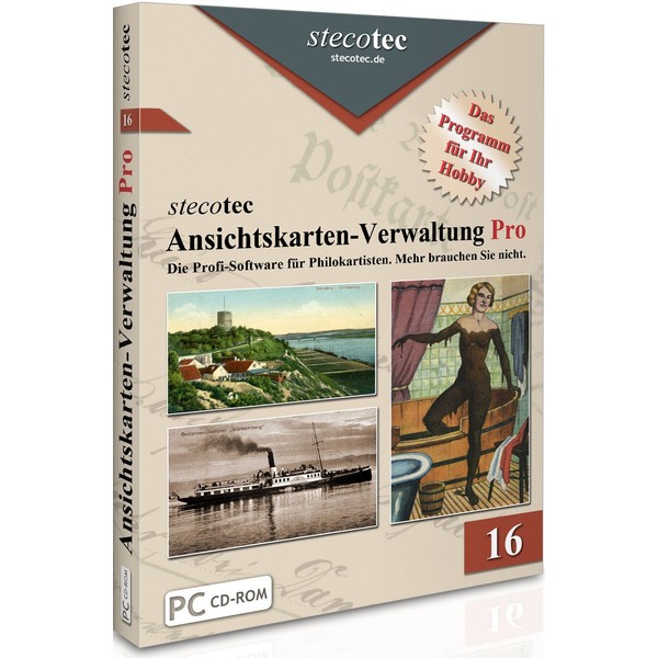 Ansichtskarten Sammeln Software - Stecotec Ansichtskarten-Verwaltung Pro - Programm f.