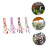 Mipcase 4Pcs Tie Dye Windsock Flags Durable Outdoor Hanging Decor