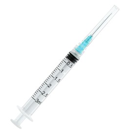 DAWNFLOWER 100 Pack 3ml Lab Tools Syringe with 23 Gauge 1 Inch，Individually Wrapped