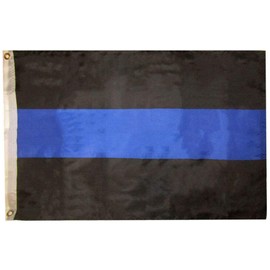 Trade Winds 2x3 Police Thin Blue Line Memorial Law Enforcement 2'x3' Premium Polyester Flag Premium Fade Resistant