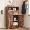 Iwell Storage Cabinet with 2 Drawers & Adjustable Shelves, Cupboard,