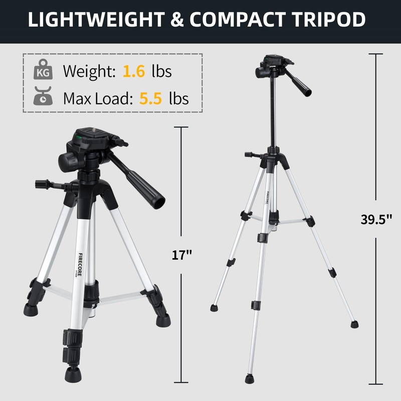 Laser Level with Tripod, Firecore 360° Self Leveling Laser Level