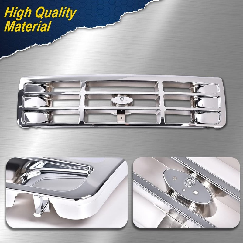 G-PLUS Front Grille Compatible with 1992-1996 Bronco/1992-1997 Ford F150 F250