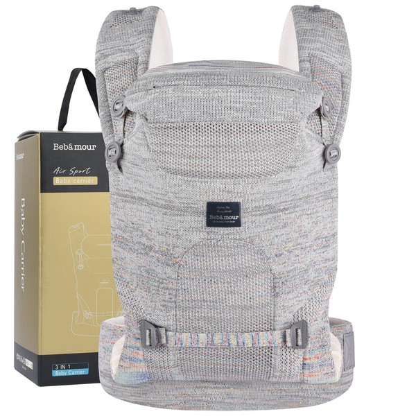 Bebamour Knit Baby Carrier Newborn to Toddler -Lightweight Baby Wrap