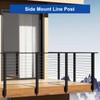 BLIKA 36" Side Mount Cable Railing Posts, Stainless Steel, Level