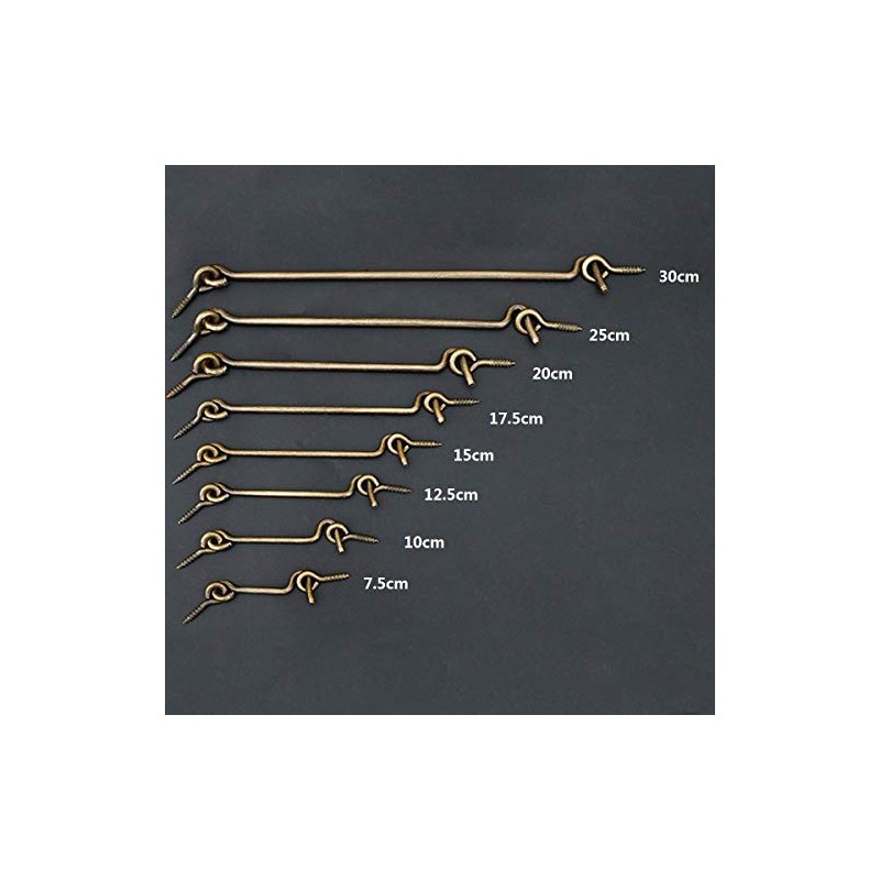 Copper Hook and Eye Latch, Door Window Cabinet Locker Latches,