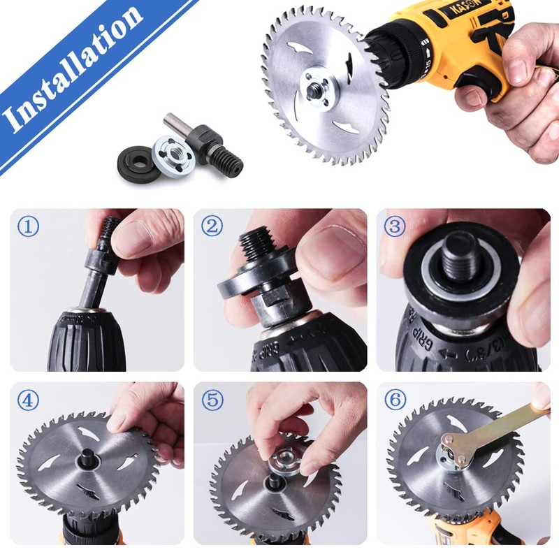 Mesee Hand Drill Conversion Rod Connecting Adapter Set, 6 mm