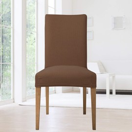 EBETA E Chair Covers, Set of 4, Elastic Chair Cover, Stretch Cover, Jacquard Covers for Wedding, Parties, Banquet Decoration, Bi-Elastic Fitted Cover (Fabric, 4 Pieces)