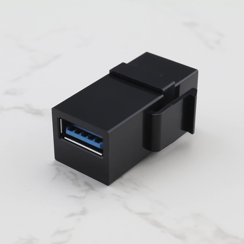 VGOL 5PCS USB 3.0 Keystone Adapter Female to Female USB