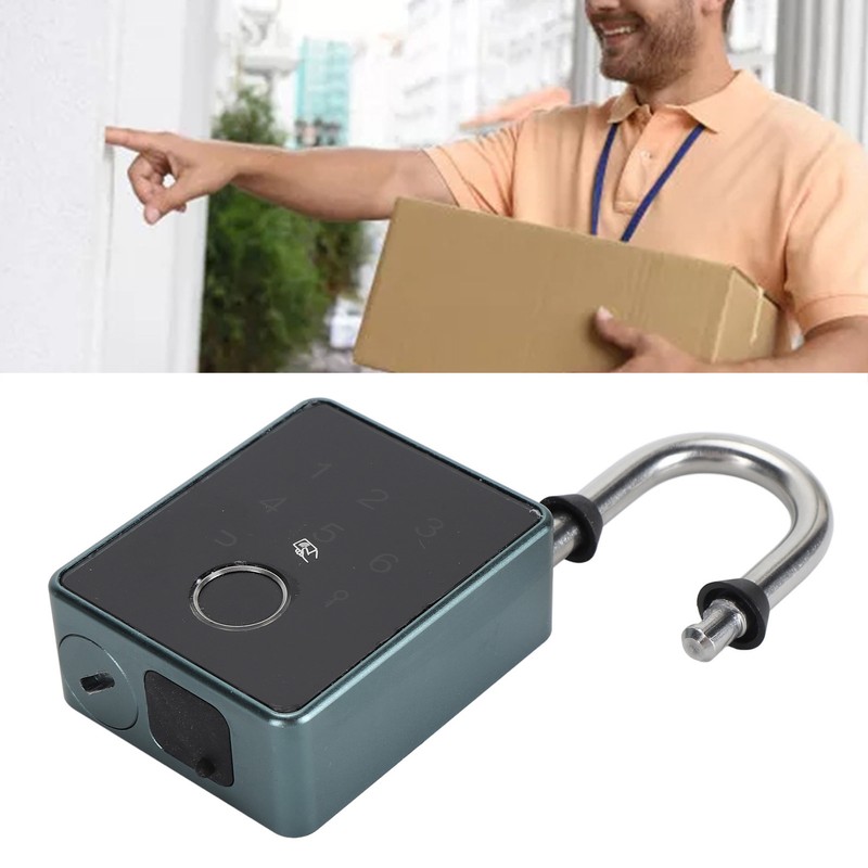 Smart Fingerprint Password Padlock Card APP Key Access Theft Proof