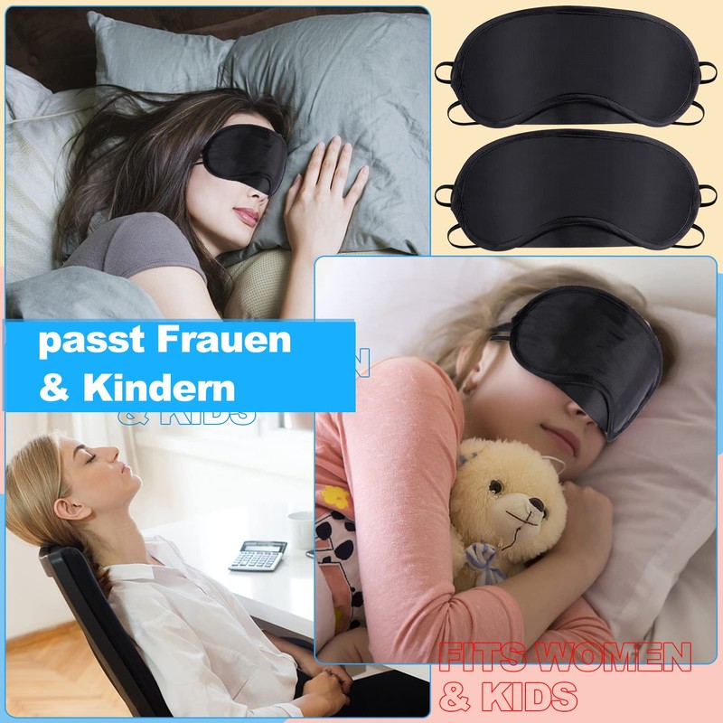 JEFFOUOO Pack of 50 Sleeping Mask, Eye Mask, Sleep Blindfold,