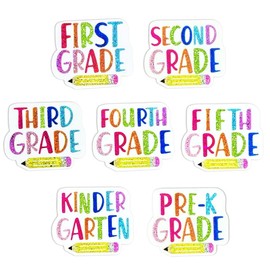 Shiny Back to School Brooches Acrylic Pencil Crayon Grade First Day of School Pins Brooch for Student Teacher Inspire Appreciation Jewelry(I)