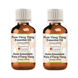 Greenwood Essential Pure Ylang Ylang Essential Oil (Cananga odorata) Steam Distilled (Pack of Two) 100ml X 2 (6.76 oz)