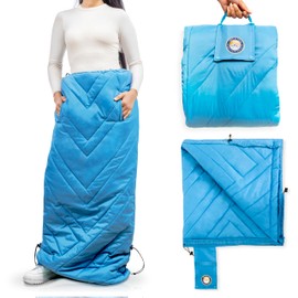 TREK & FIELD Outdoor Blanket - Wind & Water-Resistant, 54” Large Stadium Blanket for The Lower Body, Perfect for Sports, Outdoor Events, Camping & Travel, Soft & Warm Polyester - Small/Medium Size