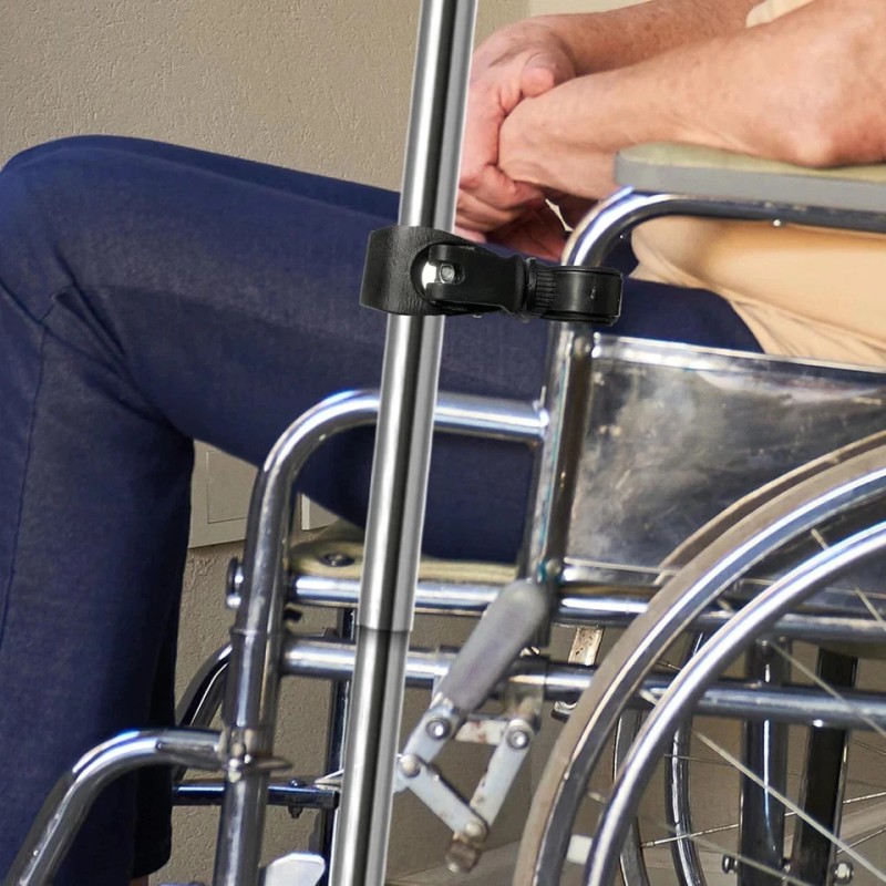 SADIKALO Cane Holder for Walker - 2Pcs Wheelchair Rollator Crutches