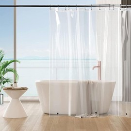 78 Inch Shower Curtain Liner with 3 Large Magnets, Clear Plastic Waterproof Weighted Thick Extra Long Shower Liner 72 X 78 for Bathroom, No Smell with Rustproof Grommets