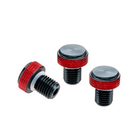 Mofun Motorcycle Mirror Hole Plug M10x1.25 Thread, Two-Color Universal Motorcycle View Mirror Screws Compatible with Honda Fit Yamaha Fit Kawasaki Fit Suzuki Fit Ducati Fit Indian 3PCS