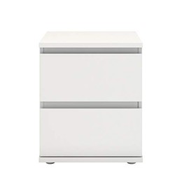 Tvilum 2 Drawer Bedroom Nightstand Nighstand, 15.83 in x 13.39 in x 18.98 in, White