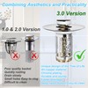 BAOLSLS Bathroom Sink Stopper, Sink Drain Strainer with Pop Up
