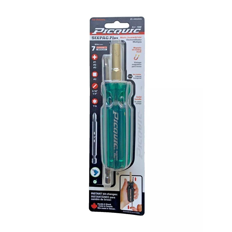 PICQUIC SIXPAC Plus - One Multi Bit Screwdriver - 4