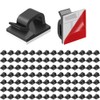 100 Piezas Organizador de Cables ，Clips Organizador de Cables Autoadhesivo，Grapas