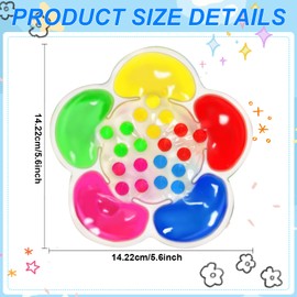 FAINCA Farbsortierspielzeug, Sensorik Spielzeug, GelgefüLlte Sensorische Spielzeuge, Fidget Toy Sensorisches Spielzeug für Kinder Squeezable Spiel Adhs und Autismus (Blumen)