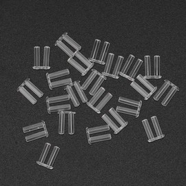 Rimless Frames Sleeves, 200Pcs Assorted Clear Plastic Compression Sleeves for Rimless Glasses Repairing, Rimless Glasses Fixing Accessories