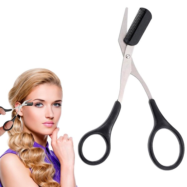 Upgraded Eyebrow Trimming Scissors - Professional Precision Trimmer Scissors for