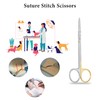 Premium Quality Suture Scissors with Extra Fine Sgarpness (13 CM)