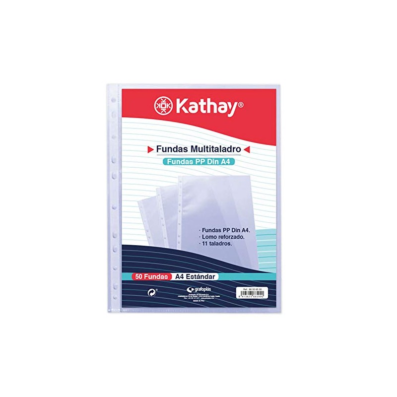 Kathay 86556500 Bag of 50 Pockets with Multiple Holes A4