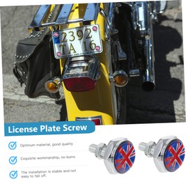 SUPVOX 4pcs License Plate Screws Fasteners for Cars Motorcycles Stylish Silver Design Easy to Install Secure Your Registration Plate
