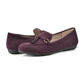 CLIFFS BY WHITE MOUNTAIN Women's Shoes Gush Driving Moccasin Loafer Flat, Orchid/Suedette, 8 M
