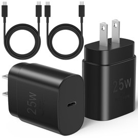 MAILESI Type C Charger Fast Charging, USB C Charger Block, 2-Pack 25W Phone Super Fast Charger with 6Ft USB-C Cable Compatible with iPhone 15/16/Plus/Pro/Pro Max, Galaxy S25/S24/Plus/Ultra