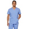 Dickies Men's Tall V-Neck Scrub Double Chest Pocket Top, Ceil