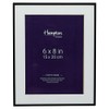 Hampton Frames MADRID Narrow Profile Photo Frame with Bevel Mount Matt Black 6x8 (15x20cm) M138B68