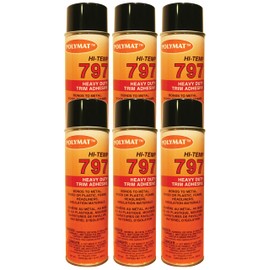 QTY6 Polymat 797 Hi-Temp Spray Glue Auto Vinyl, headliners, Hood Silencer Pads