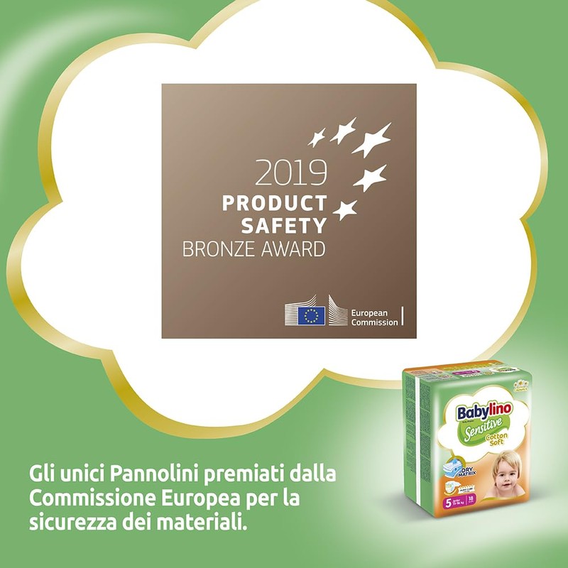 Babylino Sensitive Baby Nappies Size 5, Junior (11-16 kg), Pack