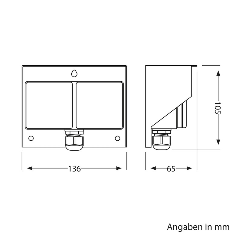 ledscom.de PIWI Surface-Mounted Socket for Outdoor Use, IP44, 2-Way, Anthracite,