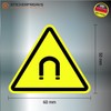 Pack of 8 Warning Stickers 6 x 5 cm Magnet