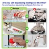 Toothpaste Dispenser with Self-Closing Cap No Mess No Waste, Fits