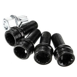 4 Pcs Steel Anti-Theft Wheel Bolts M14 x 1.5mm