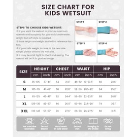 Gogokids Kids Wetsuit - Boys Girls Rash Guard One Piece Thermal Swimsuits 2.5mm Neoprene Diving Snorkelling Suit UV 50+ Sun Protection, Dark Green L