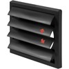 ECOPRO VENT Plastic 6'' Black Exhaust Louvered Dryer Vent Cover