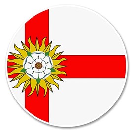 2 x 10cm Yorkshire Flag Vinyl Sticker Decal Laptop Car Bike Truck England #6213 (10cm x 10cm)