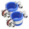 VIKKSAER 2 Pcs Adjustable Pipe Bracket Clamp, Stainless Steel Wall